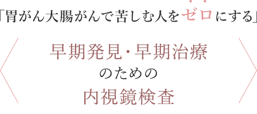 早期発見・早期治療のための内視鏡検査